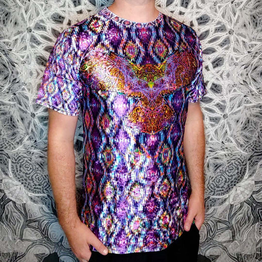 Psychedelic Owl Crushed Velvet T-Shirt