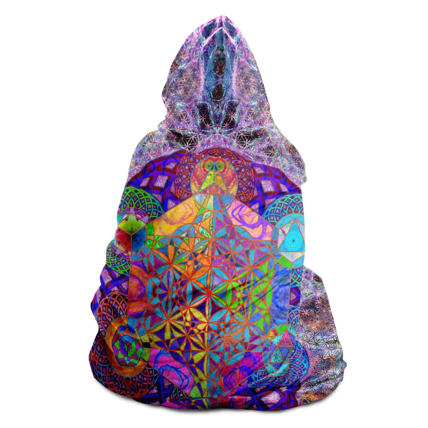 Metatrons Cube Hooded Blanket