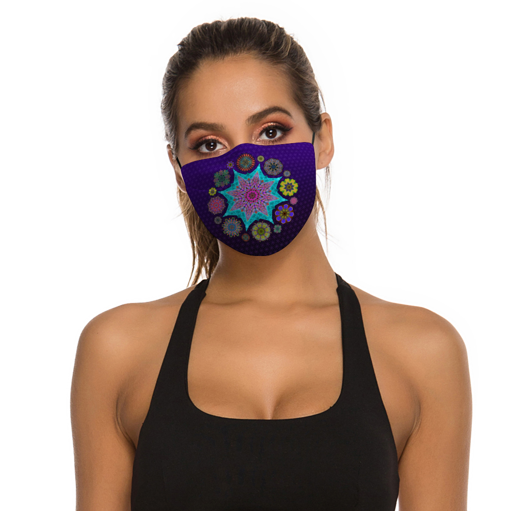 Super Mandala Face Mask w/ 2 Filters