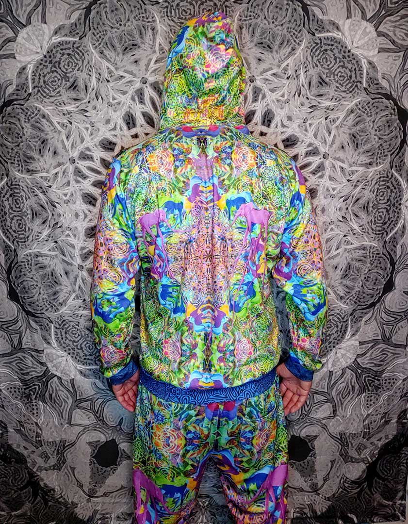 Elephant Mandala Dali Zip Up Hoodie