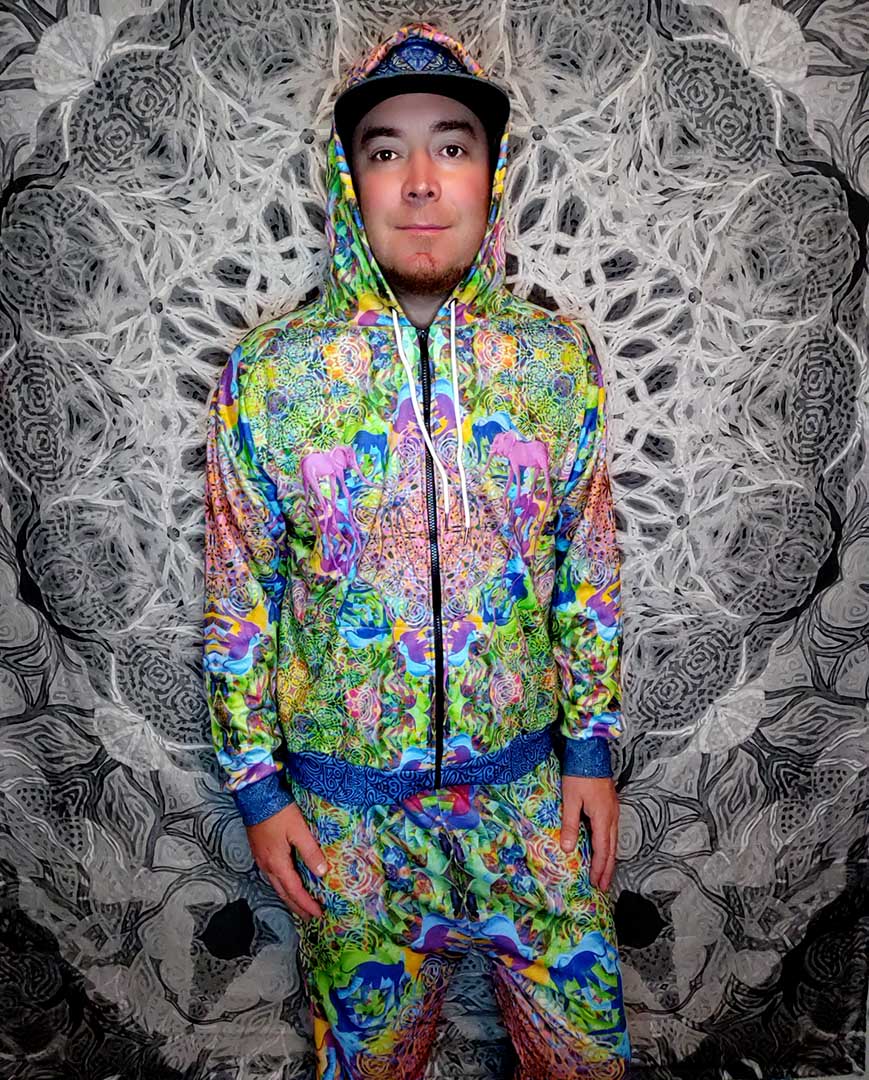 Elephant Mandala Dali Zip Up Hoodie