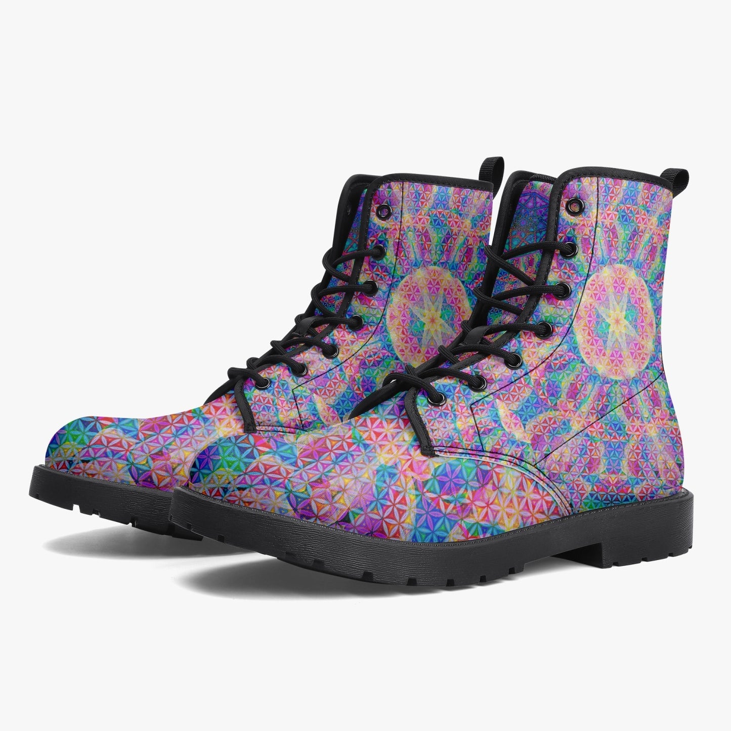 Rainbow Flower of Life Boots