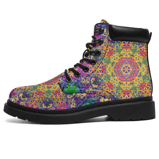 Flower of Life Rainbow Boots