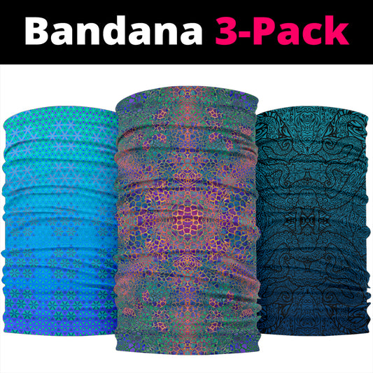 Blues Style Tube Bandana 3 Pack