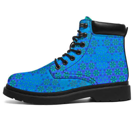 Flower of Life Azul Boots 2