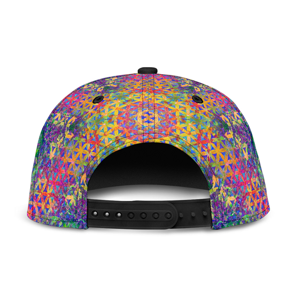 Flower of Life Rainbow Snapback Hat