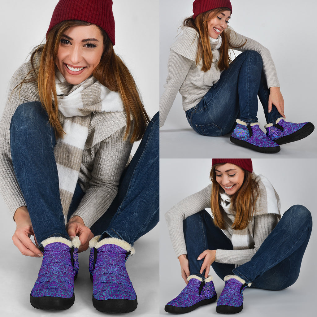 Violet Koala Winter Sneakers