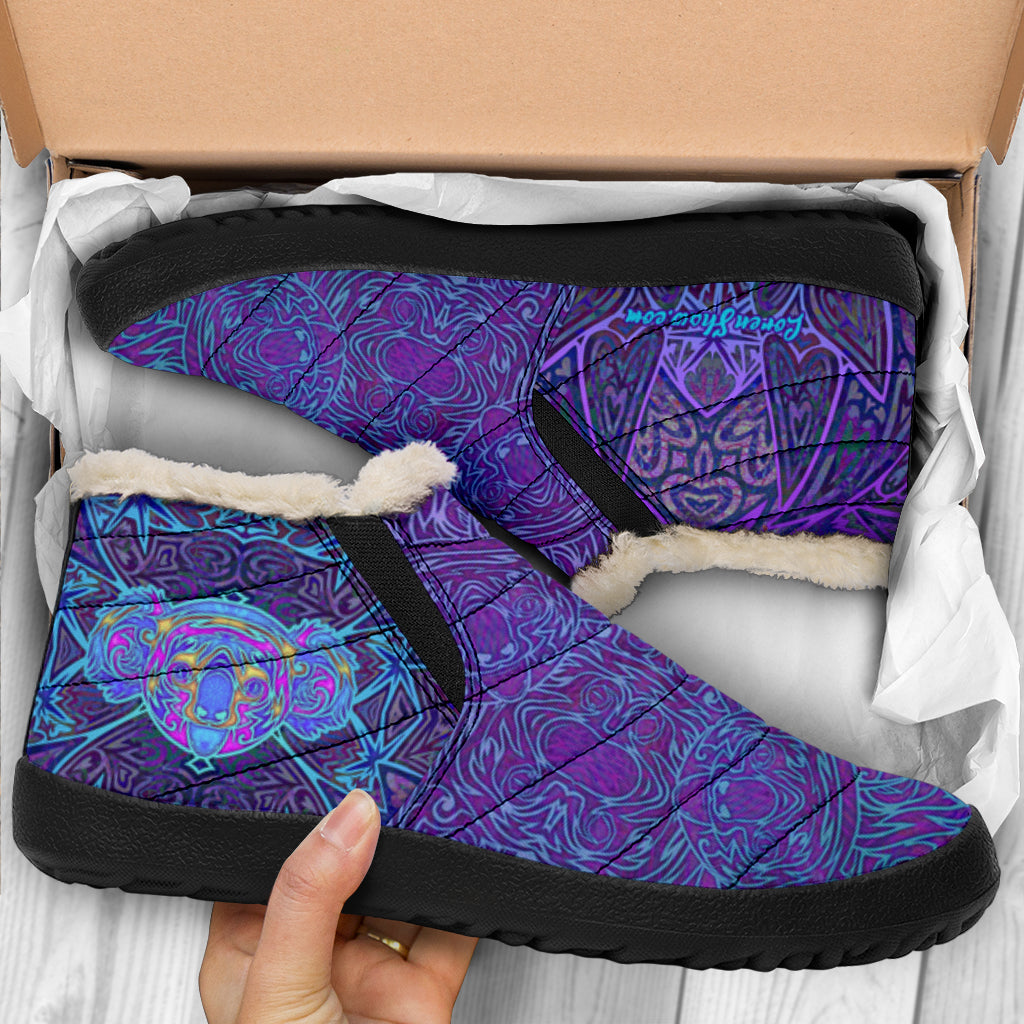 Violet Koala Winter Sneakers