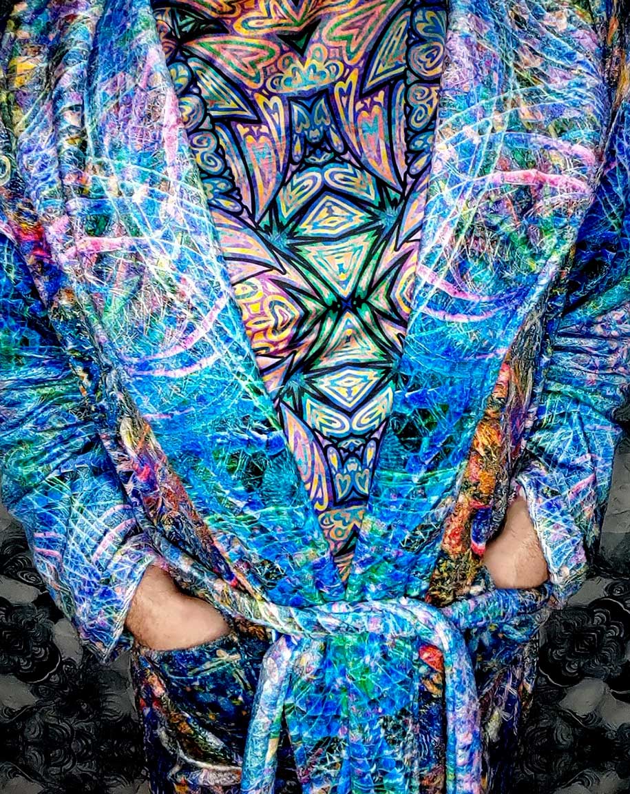 Jupiter Mandala Plush Fleece Robe