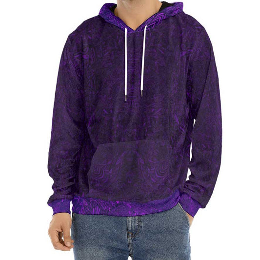 Royal Purple Torus Crushed Velvet Hoodie