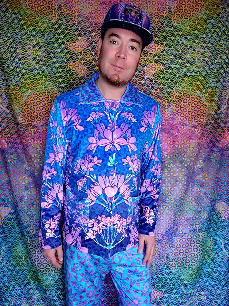 Plumeria Tesseract Velvet Lounge Suit