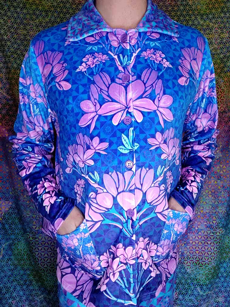 Plumeria Tesseract Velvet Lounge Suit