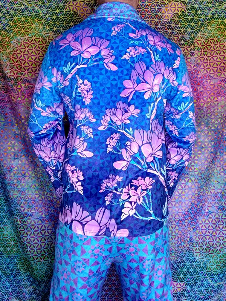 Plumeria Tesseract Velvet Lounge Suit