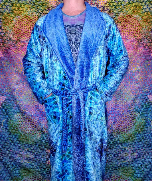 Neptune Nebula Plush Fleece Robe