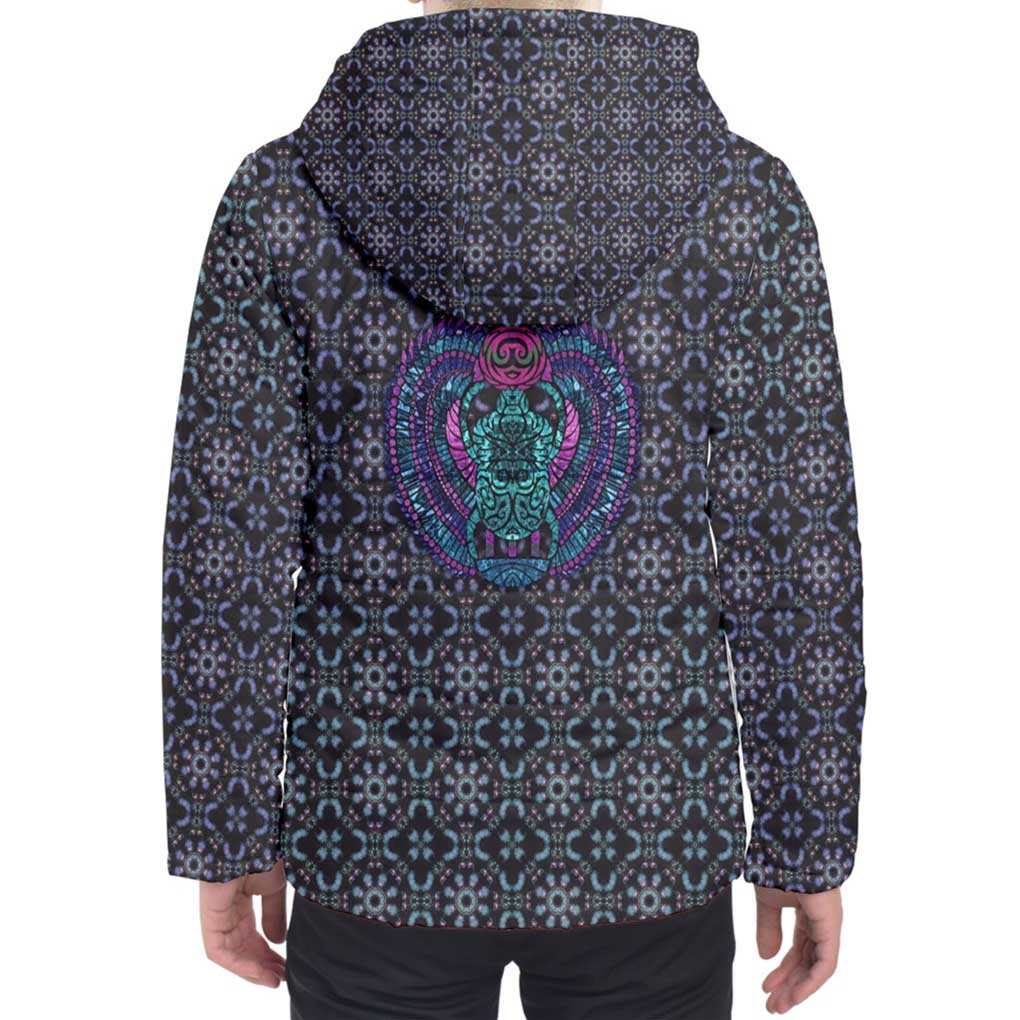 Winged Scarab of the Nile Hooded Puffer Jacket