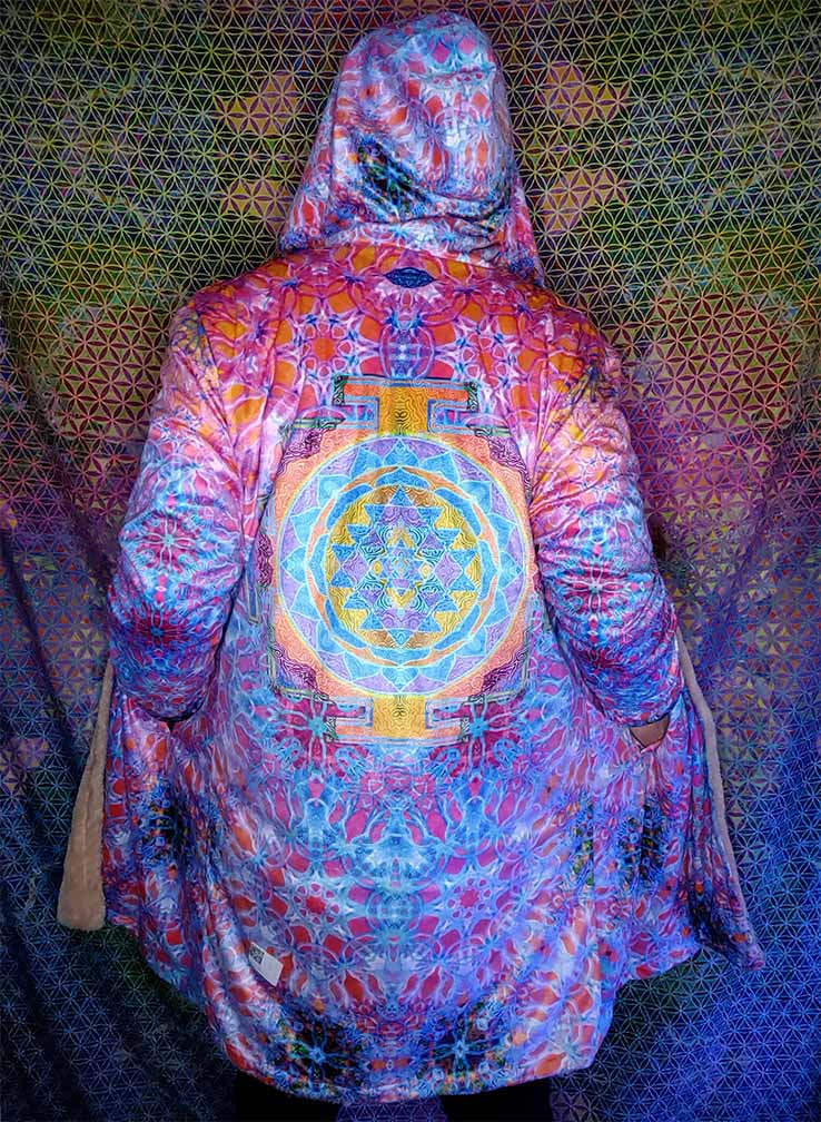 Psychedelic Sri Yantra Festival Cloak